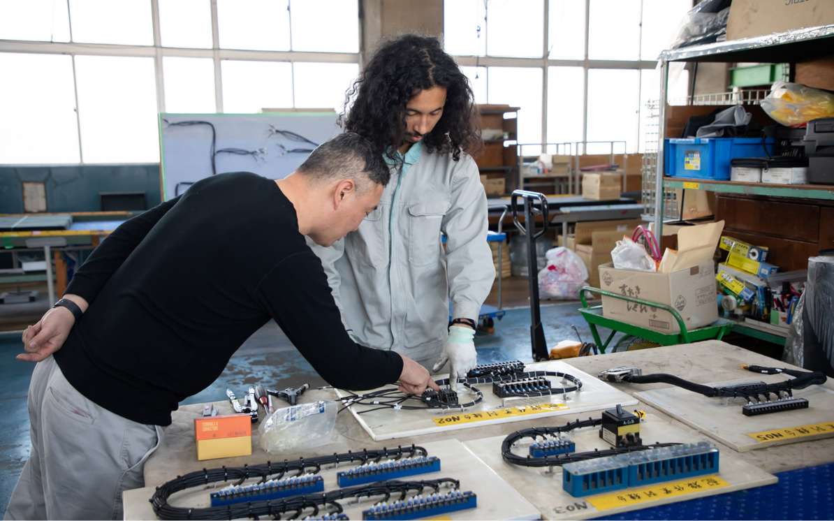 指導している様子