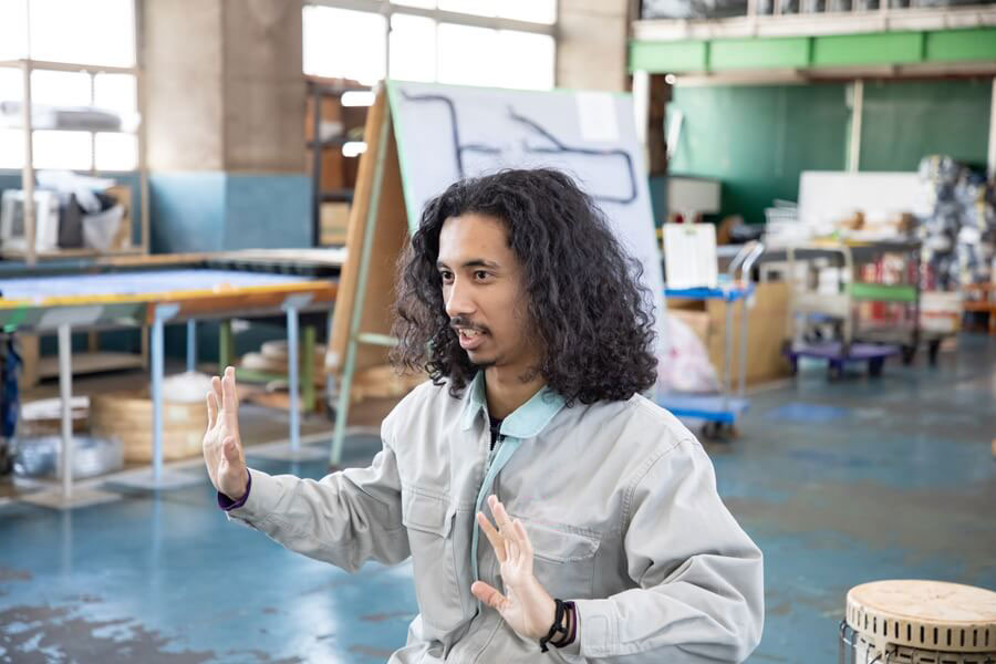 インタビューの様子