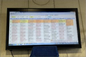 大型モニターで生産進捗の共有化